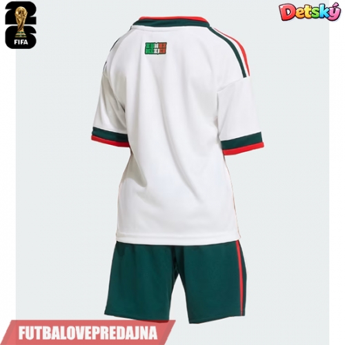 Lacne Dětský Futbalové dres Mexiko MS 2026 Krátky Rukáv - Preč (+ trenírky)